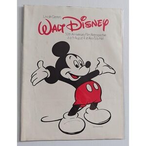 Walt Disney 50th Anniversary Film Program Lincoln Center 1973 Mickey